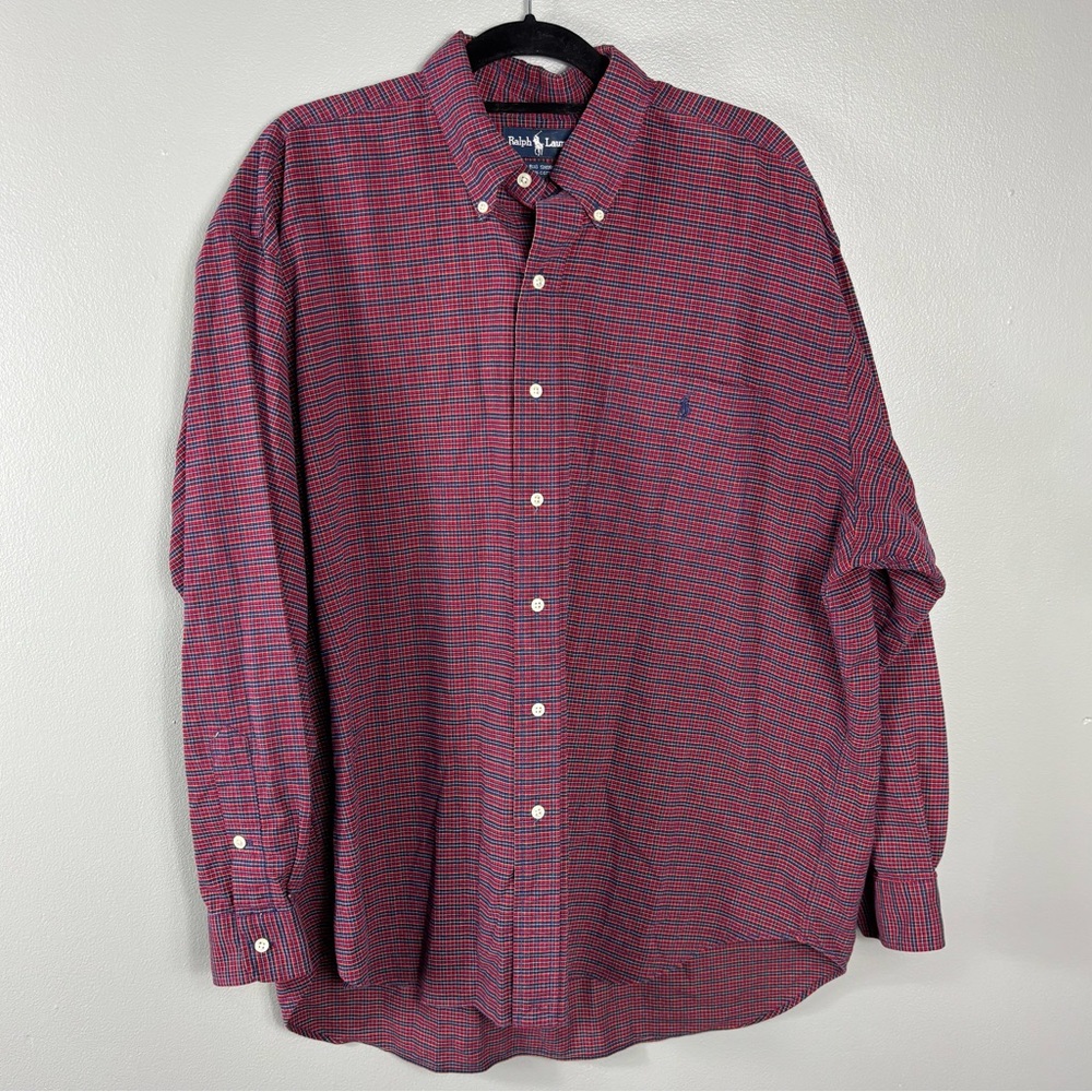 Ralph Lauren Flannel ‘Big Shirt’ Plaid Button‎ Down Size XL